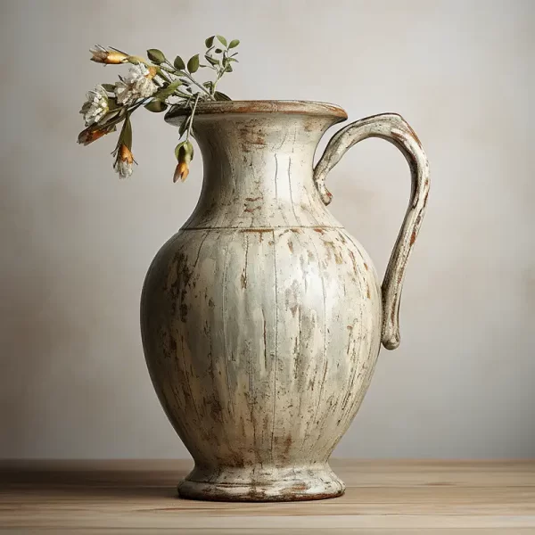 farmhouse vase with handles