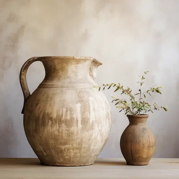 large and small farmhouse style vase